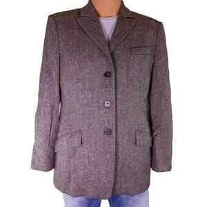 Louis Feraud 3 Button Blazer Jacket Blend Size 46 Italy